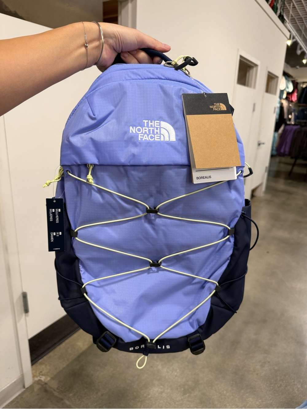 NWT！The North Face Borealis women's Backpack - Lavender with Navy Accents